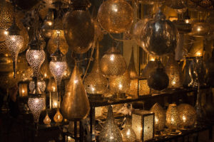 fotografia Marrakech negozio lampade